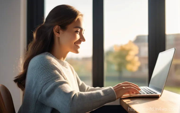 검색엔진 최적화를 위한 사용성 테스트 - **Prompt:** A young, friendly-looking woman, dressed in smart casual attire (e.g., a comfortable swe...