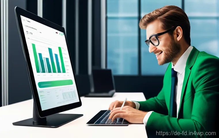 웹사이트 속도 개선을 통한 SEO 효과 - **Prompt:** A dynamic side-by-side comparison. On the left, a professional-looking adult, slightly f...