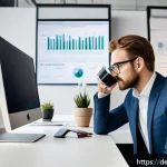 Home 23 고급 백링크 구축 전략 - A professional digital marketing workspace featuring a German-speaking SEO specialist analyzing back...